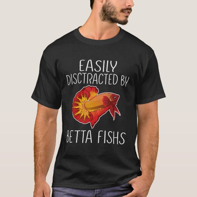 Camiseta Fácil Distração De Betta Fishs (Frente)