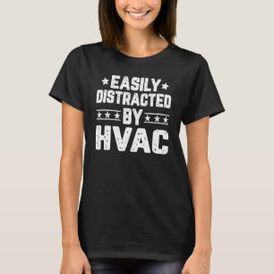 Camiseta Fácil Distração Pelo Técnico Reparador Da HVAC