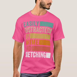 Camiseta Fácil Distração Por Animes E Espetáculos