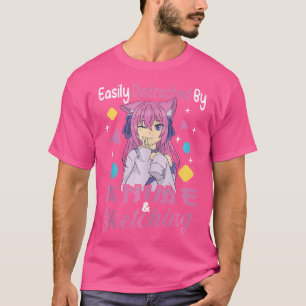 Camiseta Fácil Distração Por Animes E Espetáculos