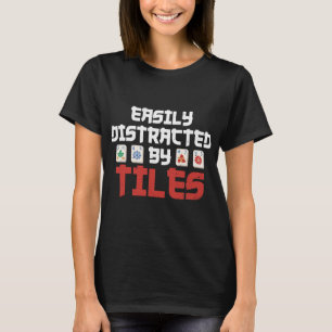Camiseta Fácil distração por azulejo de um Mahjong Ne