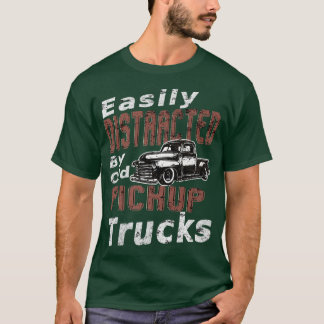 Camiseta Fácil Distração Por Caminhões De Corpo Quadrados D