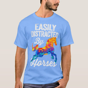 Camiseta Fácil Distração Por Cavalos