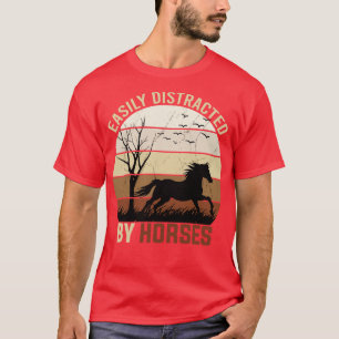 Camiseta Fácil Distração Por Cavalos
