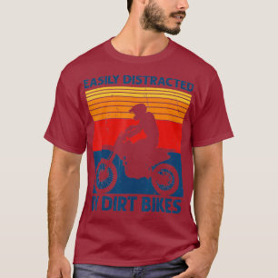 Camiseta Fácil Distração Por Dirt Bikes Motocross Engraçado