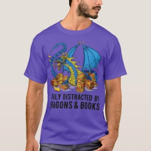 Camiseta Fácil Distração Por Dragões E Livros III