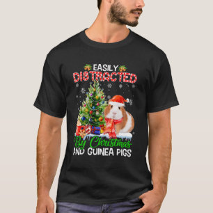 Camiseta Fácil Distração Por E Guiné Pigs Xmas Para O Chri