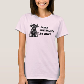 Camiseta Fácil distração por Fazendas Engraçadas