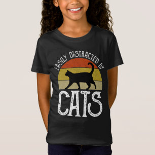 Camiseta Fácil Distração Por Gatos