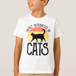 Camiseta Fácil Distração Por Gatos