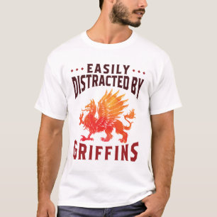 Camiseta Fácil distração por Griffins Legal Fantasy Lover
