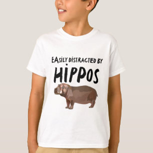 Camiseta Fácil Distração Por Hippos