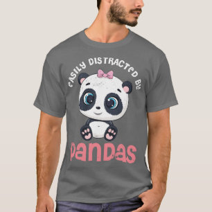 Camiseta Fácil Distração Por Pandas Cute Panda