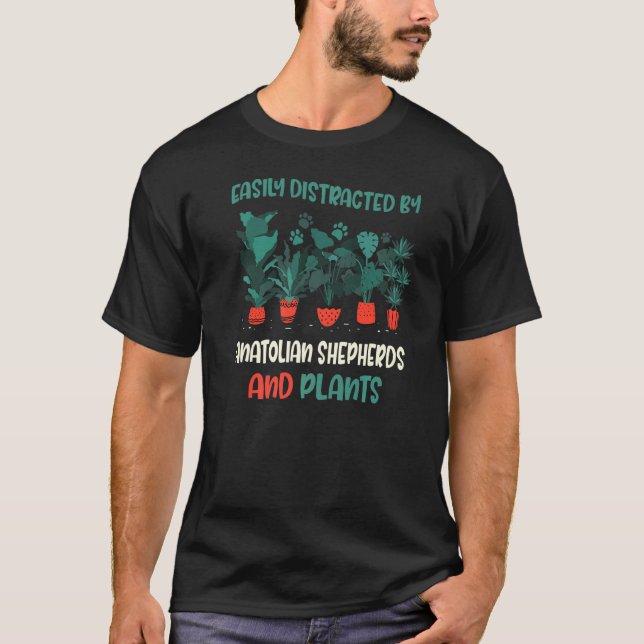 Camiseta Fácil Distração Por Pastores E Plantas Anatólicas (Frente)