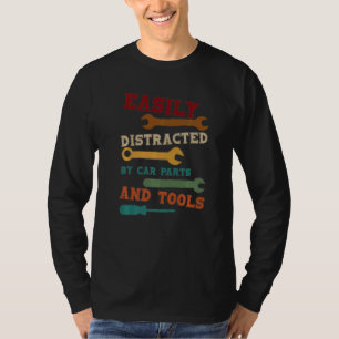 Camiseta Fácil Distração Por Peças E Ferramentas Mecânicas