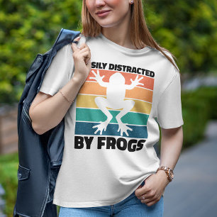 Camiseta Fácil Distração Por Sapos Amantes Legal De Rã