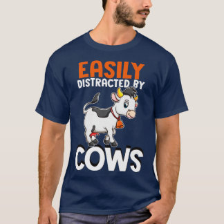 Camiseta Fácil Distração Por Vacas