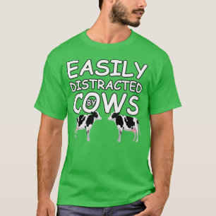 Camiseta Fácil Distração Por Vacas, Crianças Que Fazem Vaca