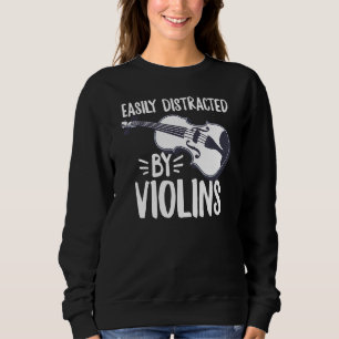 Camiseta Fácil Distração Por Violinos Por Um Violino