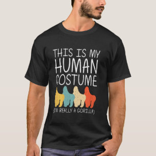 Camiseta Fácil Fantasia de Gorila para Humanos no Halloween