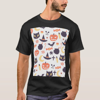 Camiseta Fácil tricô de bebês Padrões com halloween esculpi