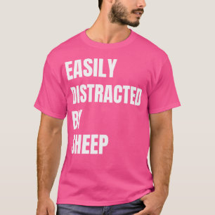 Camiseta Facilmente Distraída Por Ovelhas Engraçadas