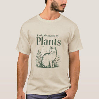 Camiseta Facilmente distraída por Plantas Divertidas Gráfic