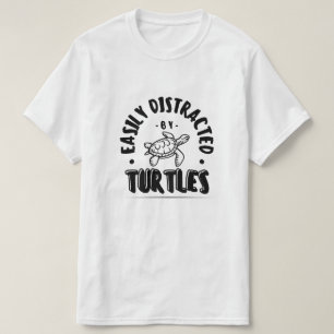Camiseta Facilmente distraída por Tartarugas Engraçado