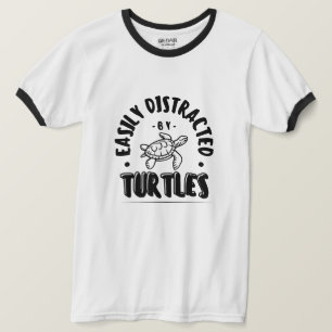 Camiseta Facilmente distraída por Tartarugas Engraçado