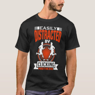 Camiseta Facilmente Distraído Clicando Em Prós De Perna De 