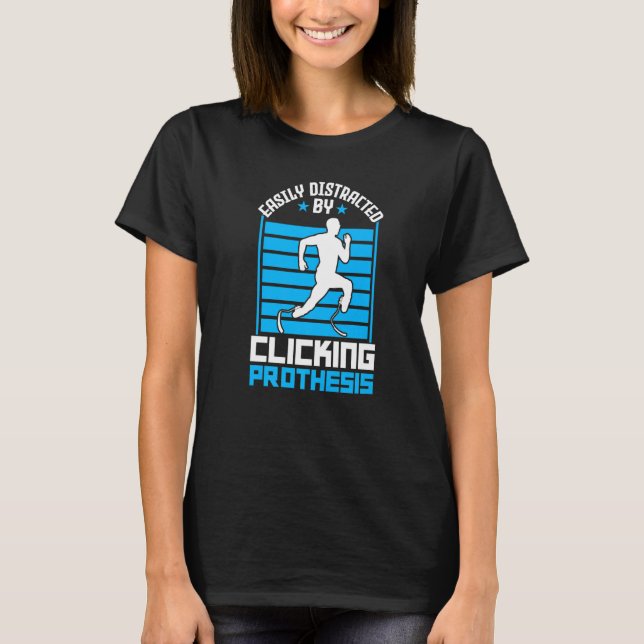 Camiseta Facilmente Distraído Clicando Na Prost Da Perna De (Frente)