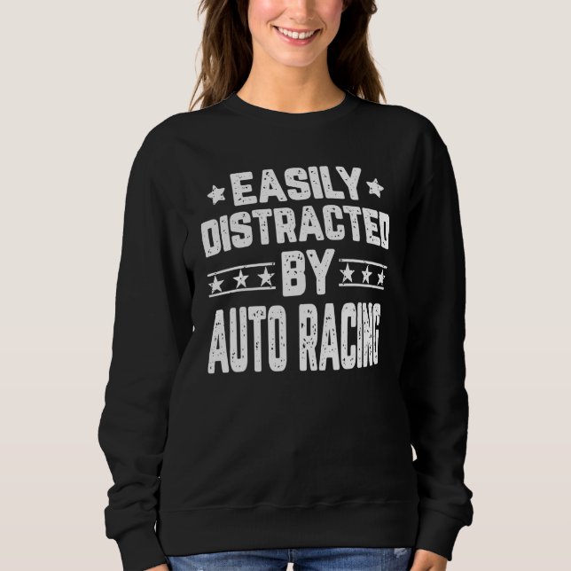 Camiseta Facilmente Distraído Pela Auto Racer (Frente)