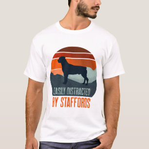 Camiseta Facilmente Distraído Pela Caminhada de Cães de Sta