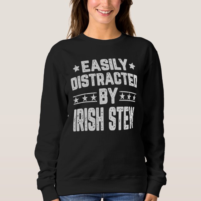 Camiseta Facilmente Distraído Pela Comida Irlandesa De Most (Frente)
