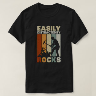 Camiseta Facilmente Distraído Pela Rocks Geology 