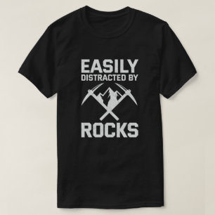 Camiseta Facilmente Distraído Pela Rocks Geology