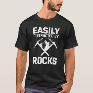 Camiseta Facilmente Distraído Pela Rocks Geology