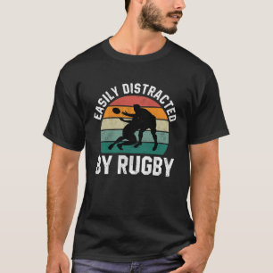 Camiseta Facilmente Distraído Pela União Gráfica De Rugby D