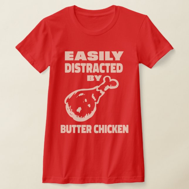 Camiseta Facilmente Distraído Pelo Amante Do Curry De Frang (Postura )