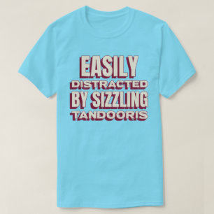 Camiseta Facilmente Distraído Pelo Amante Do Curry Tandoori