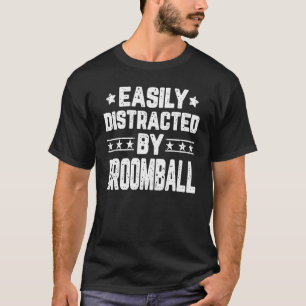 Camiseta Facilmente Distraído Pelo Broomball