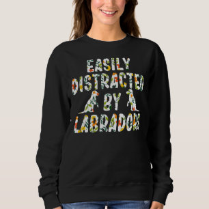 Camiseta Facilmente Distraído Pelo Cachorro Labradores