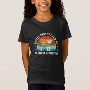 Camiseta Facilmente distraído pelo cão Bernese Mountain,