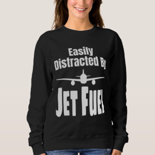 Camiseta Facilmente Distraído Pelo Combustível De Aviação P