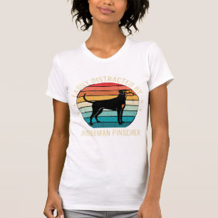 Camiseta Facilmente Distraído pelo Pôr do Sol Retro do Dobe