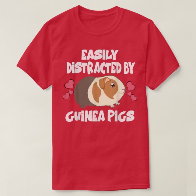 Camiseta Facilmente Distraído Pelo Proprietário De Animais  (Frente do Design)
