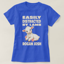 Camiseta Facilmente Distraído Por Amante Do Curry Lamb Roga