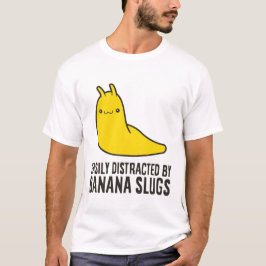 Camiseta Facilmente Distraído Por Banana Slugs