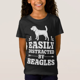 Camiseta Facilmente Distraído Por Beagles Engraçados Dons D