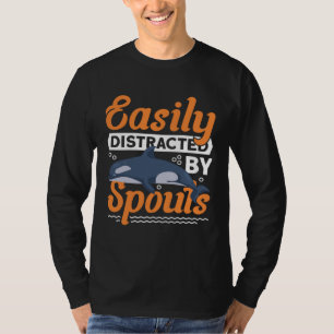 Camiseta Facilmente Distraído Por Bicos De Baleia Cetáceo